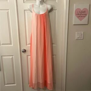 Coral ombre maxi dress